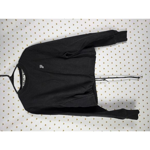 Victoria's Secret Tops - Victorias Secret Pink Cropped cinch front logo sweater SMALL